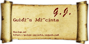 Gulás Jácinta névjegykártya